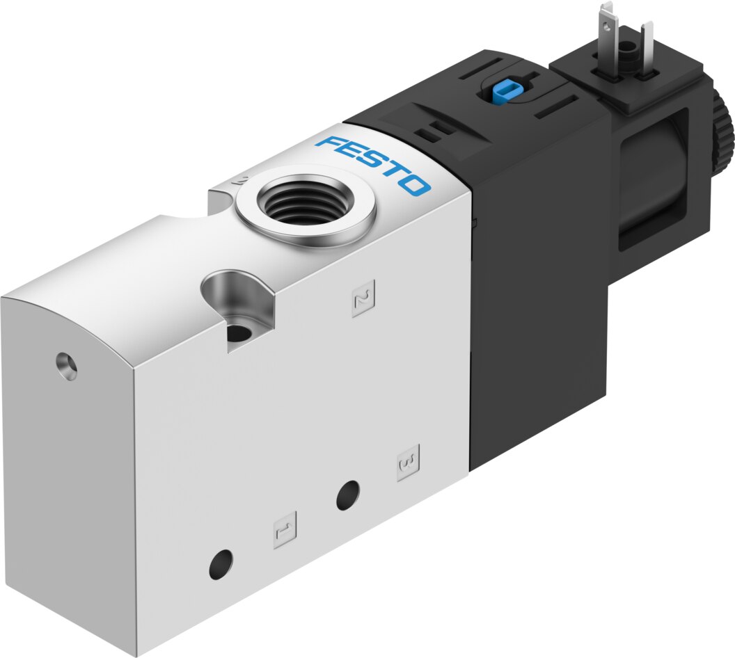 Festo VUVS-L25 Solenoid Valve 3/2 24V DC - G1/4", El, Spring, VUVS-L25-M32U-AZD-G14-F8-1C1