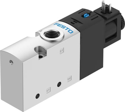 Festo VUVS-L25 Solenoid Valve 3/2 24V DC - G1/4", El, Spring, VUVS-L25-M32U-AZD-G14-F8-1C1