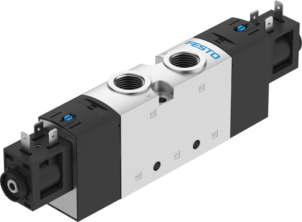 Festo VUVS-L30 Solenoid Valve 5/3 24V DC - G3/8", El, Spring, VUVS-L30-P53E-MZD-G38-F8-1B2