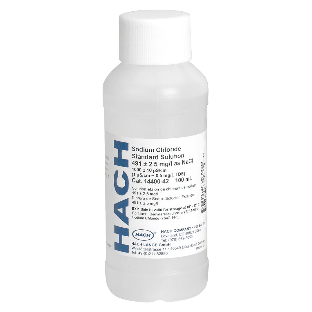Sodium Chloride Std. — 491 mg/L NACL (1000 µS/cm), 100 ml