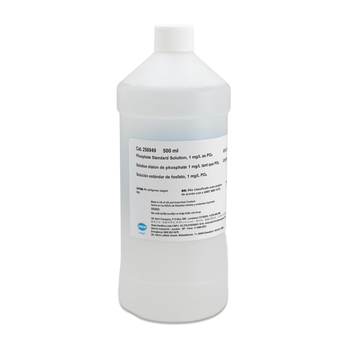 Phosphate standard solution — 1 mg/L PO4, 500 mL