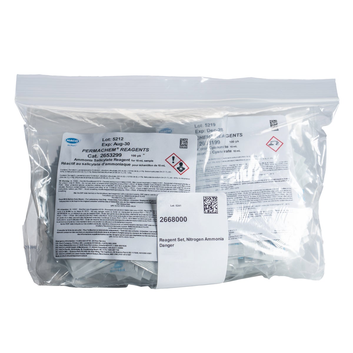 Ammonia Reagent Set, Powder Pillows — 0.01 - 0.50 mg/L NH3-N