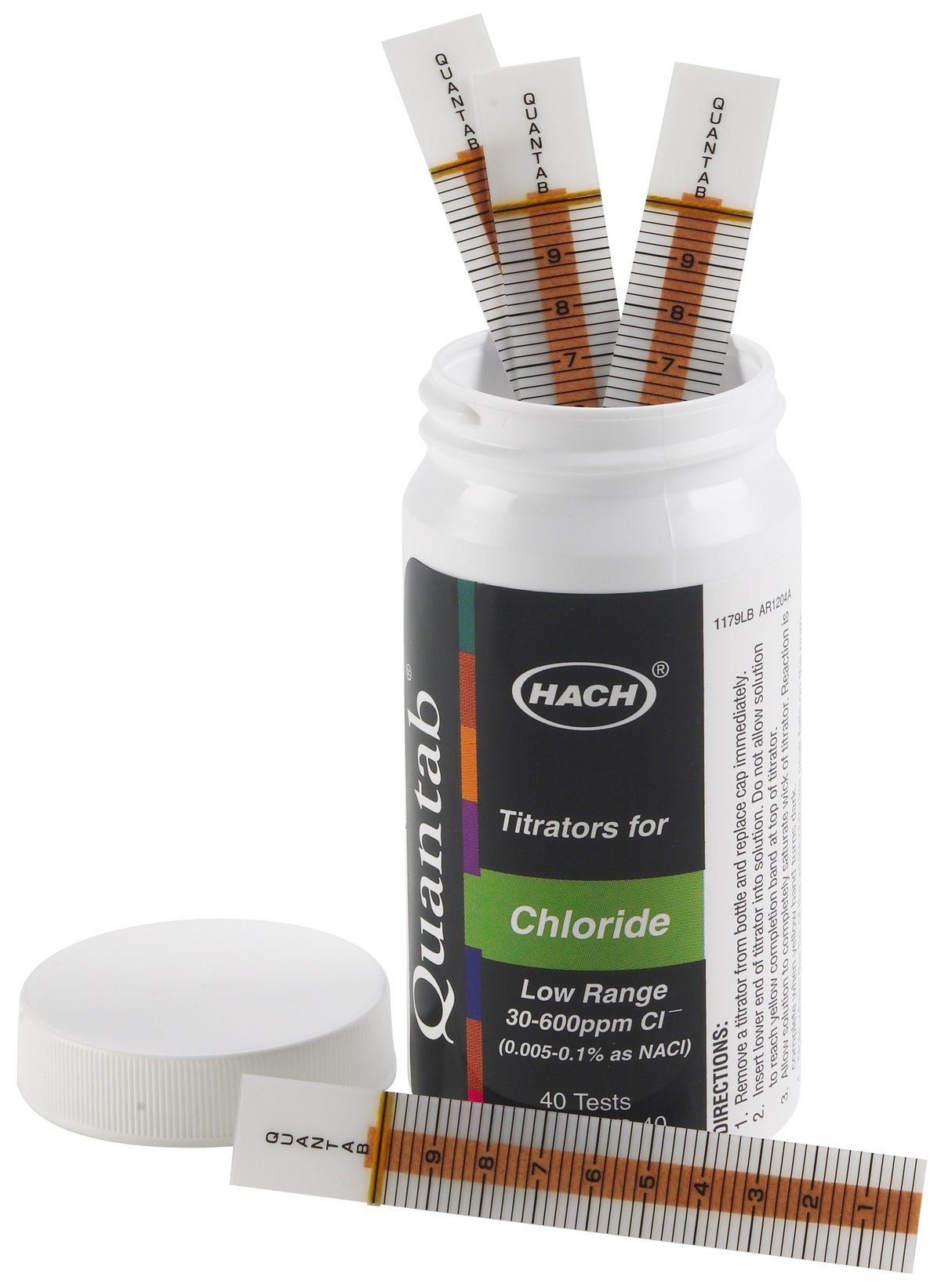 Chloride test strips 30-600 mg/l — low range, 40PCS