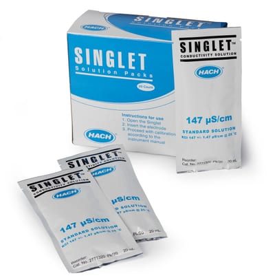 Singlet, Conductivity Std. 147 µS/cm — KCl, 20 mL, pk/20