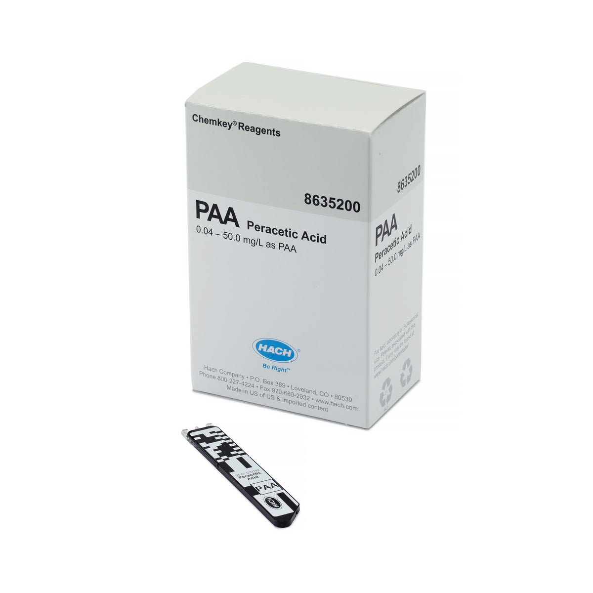 Peracetic Acid — 0.04-50.0MG/L Paa pk/25