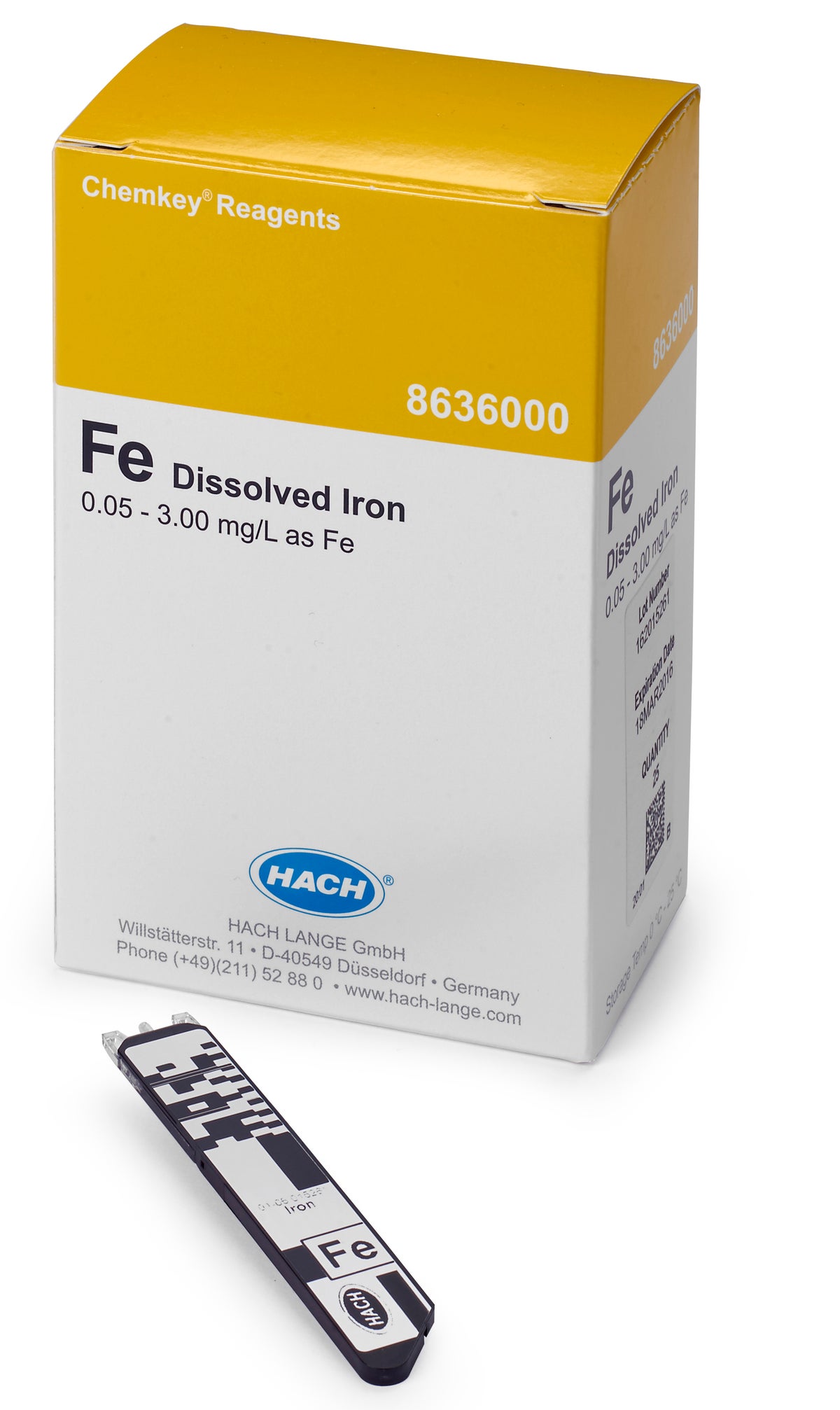 Dissolved Iron Chemkey — 0.05-3.00MG/L Fe pk/25