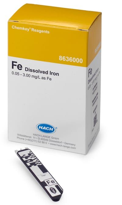 Dissolved Iron Chemkey — 0.05-3.00MG/L Fe pk/25