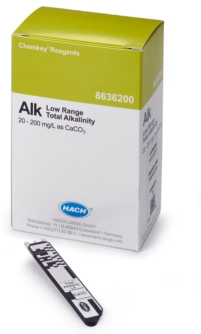 Alkalinity — 20-200MG/L CACO3 pk/25