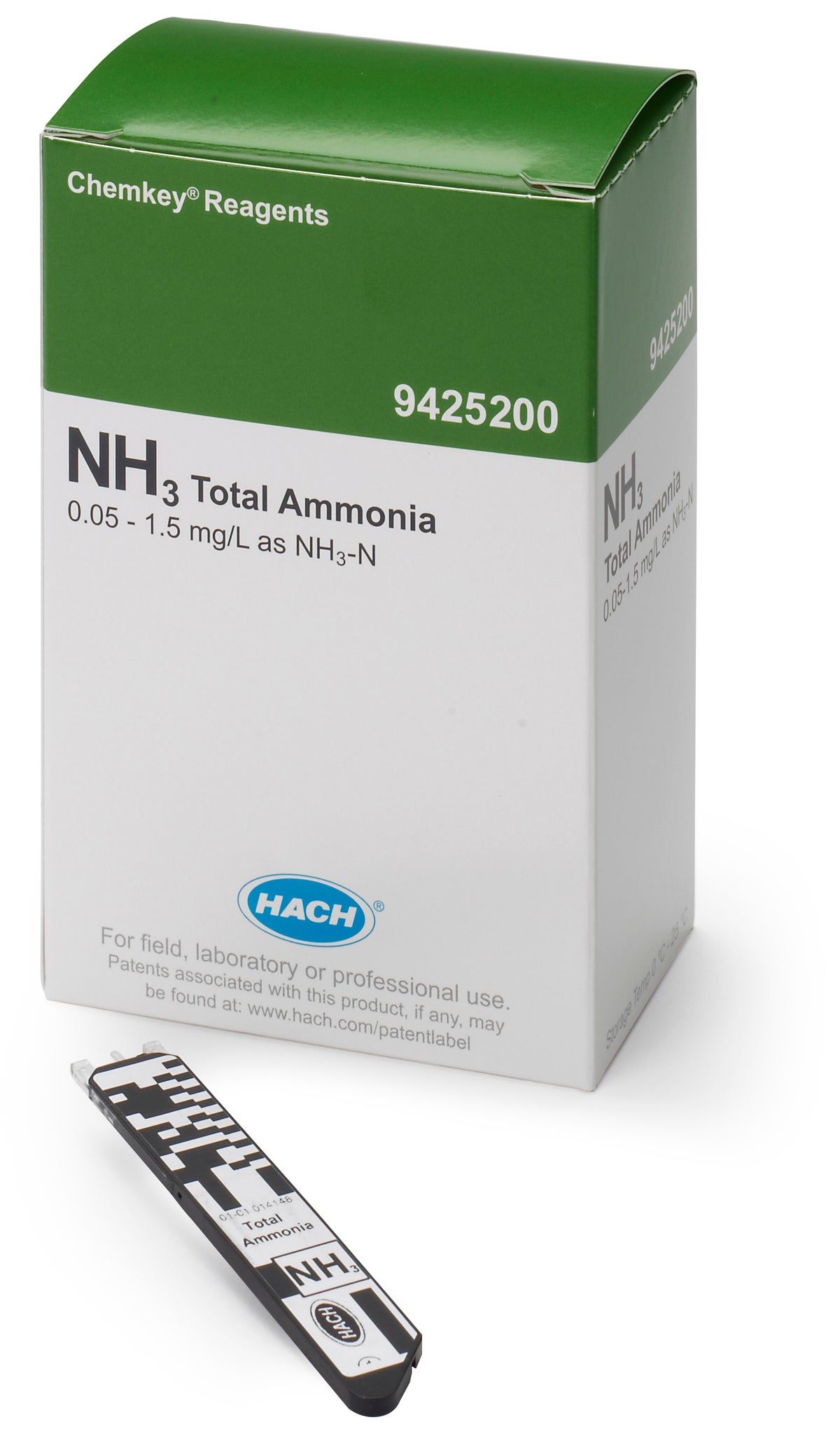 Total Ammonia — 0.05-1.50MG/L NH3-N pk/25