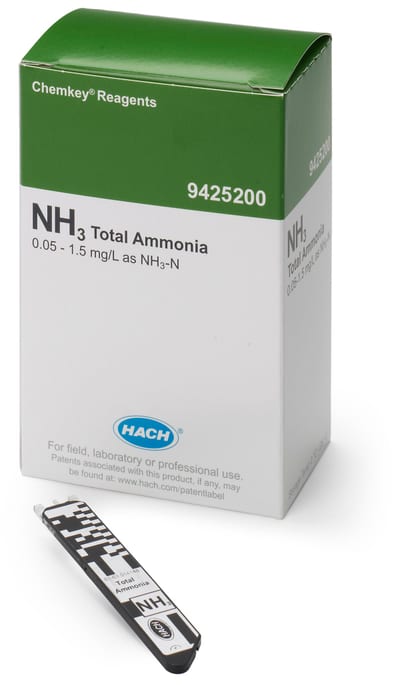 Total Ammonia — 0.05-1.50MG/L NH3-N pk/25