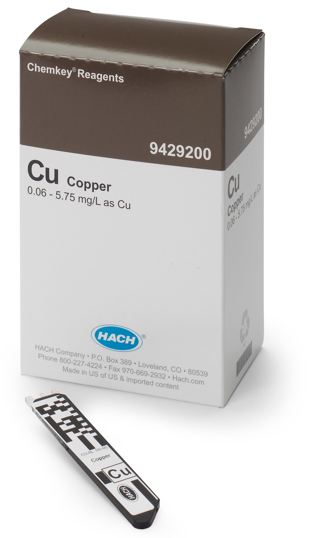 Copper Chemkey — 0.06-5.00MG/L Cu pk/25