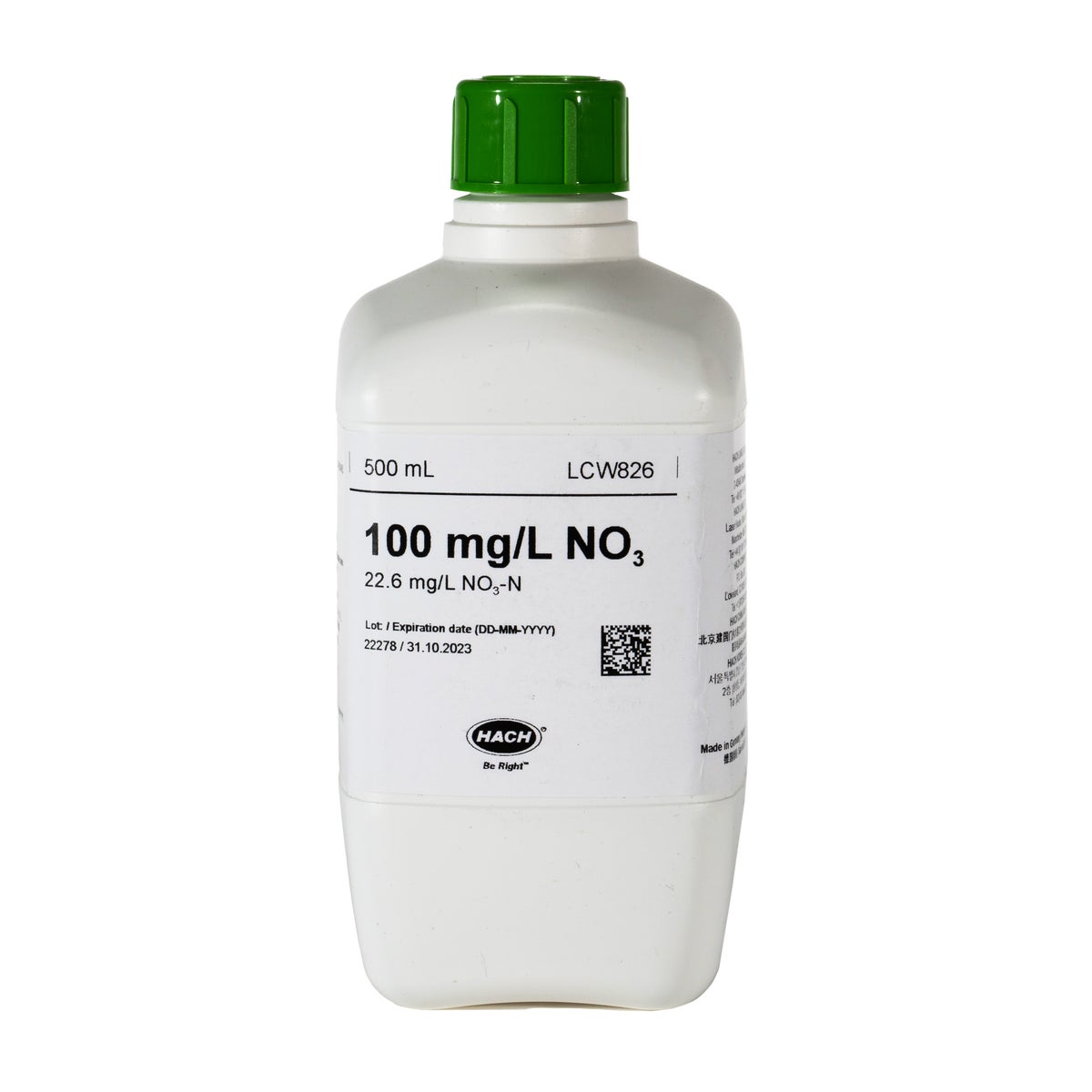 Nitrate Standard (NO3/NO3-N) — 100 mg/L NO3, 0,5 l