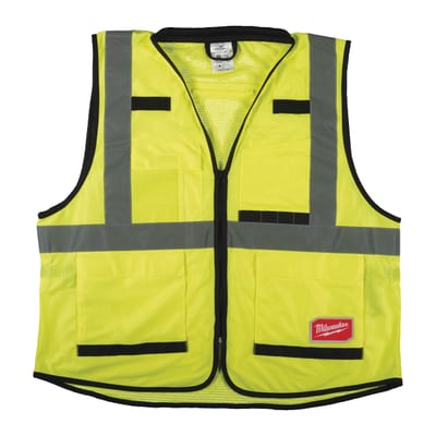 Milwaukee Premium high-visibility vest, Premium High-Visibility Vest Yellow - S/M
