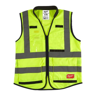 Milwaukee Premium high-visibility vest, Premium High-Visibility Vest Yellow - L/XL