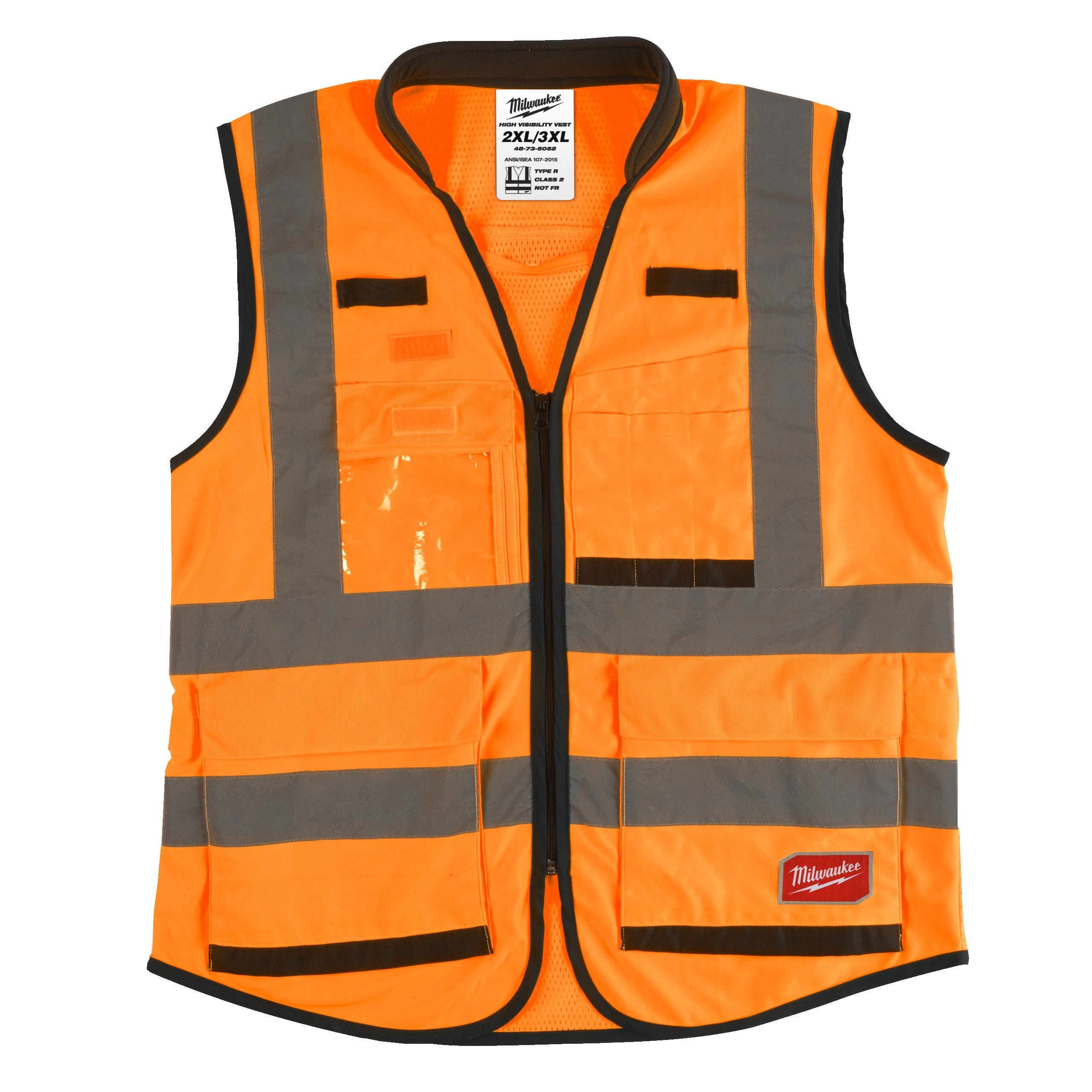 Milwaukee Premium high-visibility vest, Premium High-Visibility Vest Orange - 2XL/3XL (4932471900)