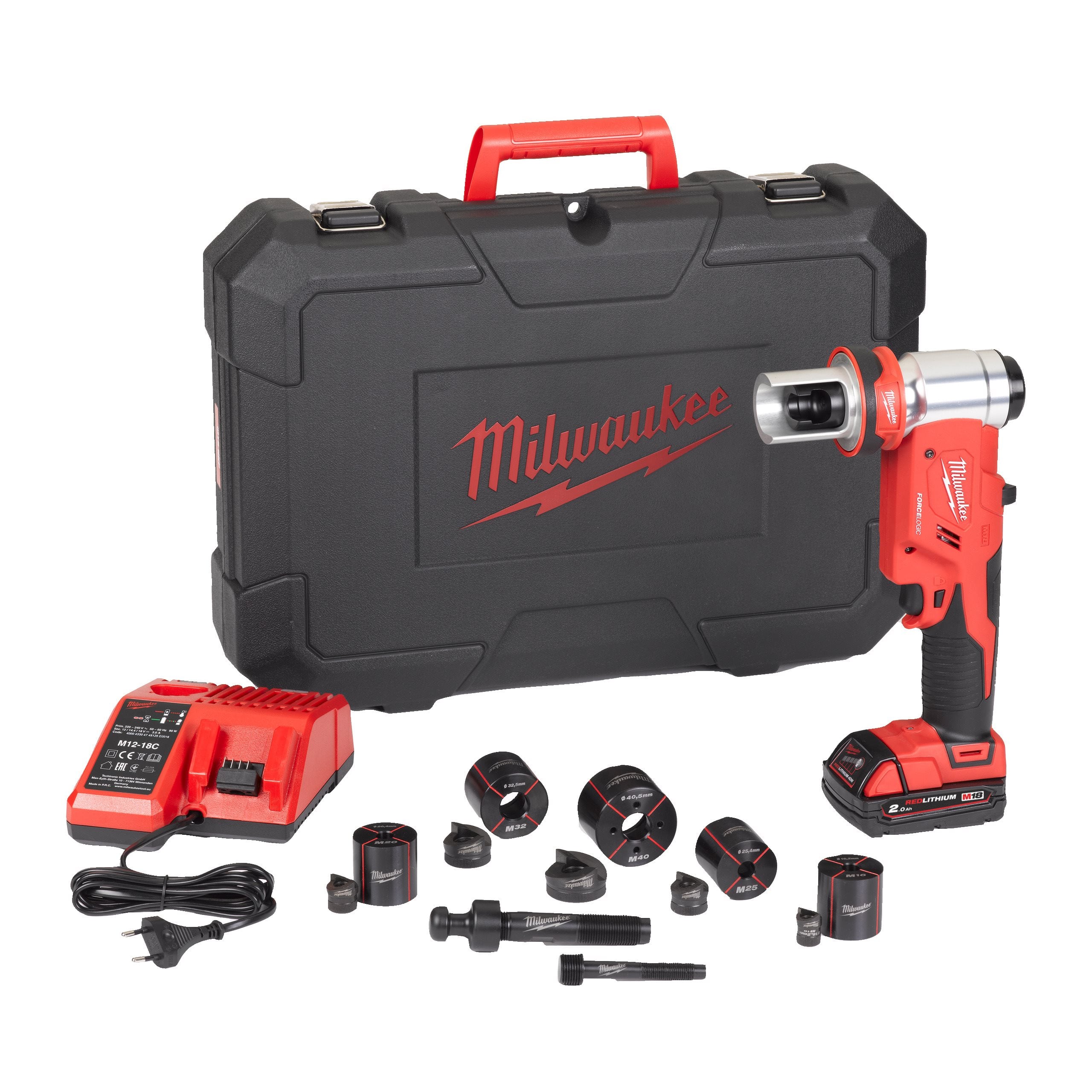 Milwaukee M18™ FORCE LOGIC™ hydraulic knockout punch, M18 HKP-201CA (4933451204)