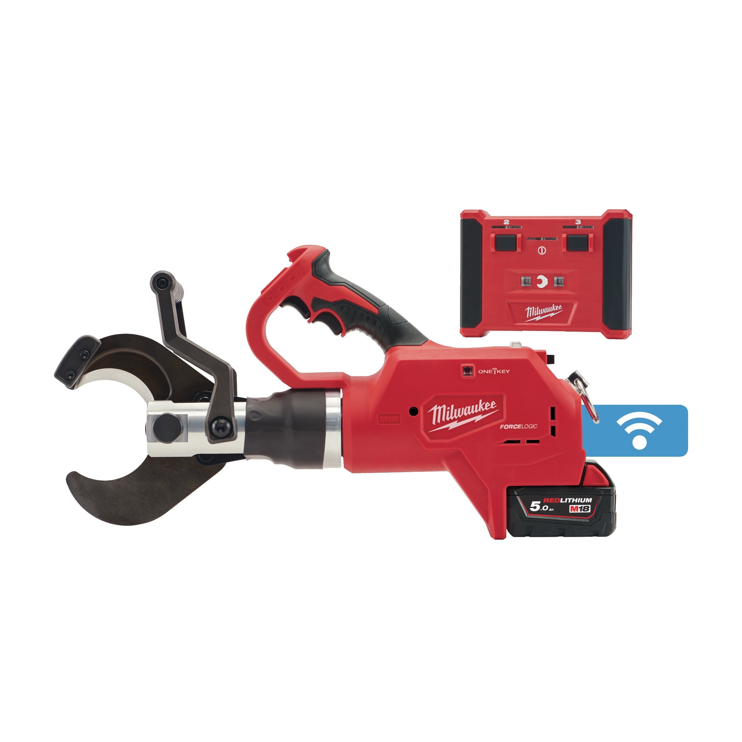 Milwaukee M18™ FORCE LOGIC™ hydraulic remote underground cable cutter, M18 HCC75R-502C (4933459271)