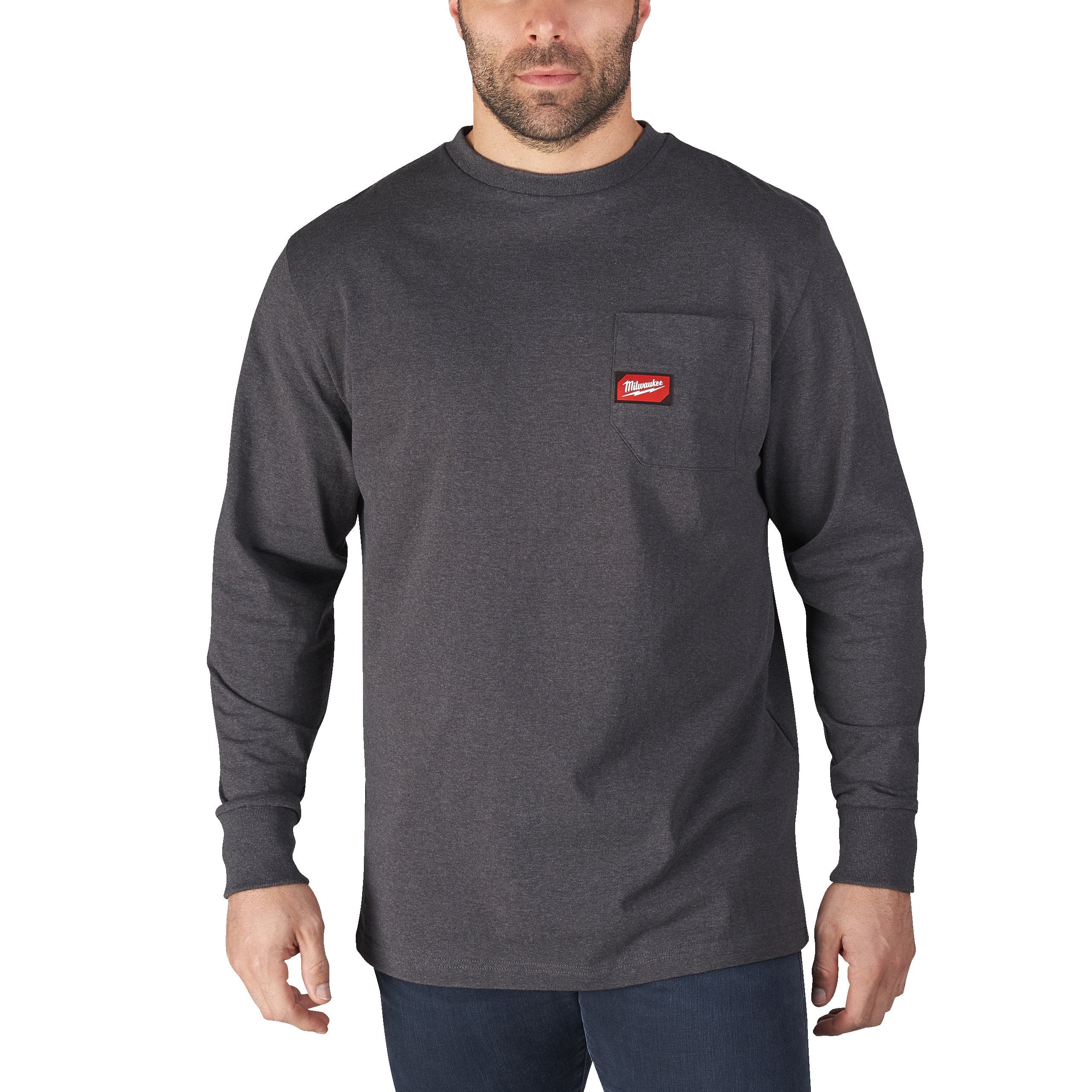 Milwaukee Work T-shirt long sleeve - Grey, WTLSG (M) (4933478238)