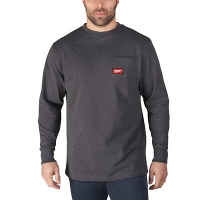 Milwaukee Work T-shirt long sleeve - Grey, WTLSG (XL)