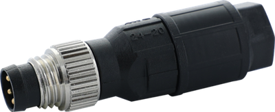 M8 male 0° A-cod. IDC 4-POL., 0,25 - 0,5mm², 2,5 - 5mm