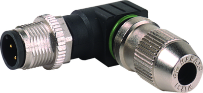 M12 male 90° A-cod. IDC 3-POL., 0.25 - 0.5mm², 4 - 5,1mm