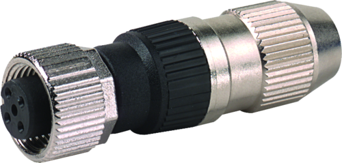M12 female 0° A-cod. IDC 3-POL., 0.25 - 0.5mm², 4 - 5,1mm (7000-12581-0000000)