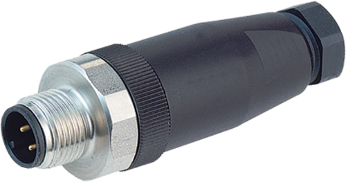M12 male 0° A-cod. screw terminal V4A 5-POL., max. 0,75mm², 6 - 8mm (7004-12761-0000000)