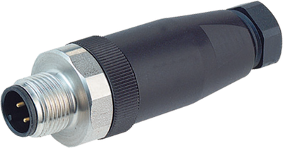 M12 male 0° A-cod. screw terminal V4A 5-POL., max. 0,75mm², 6 - 8mm