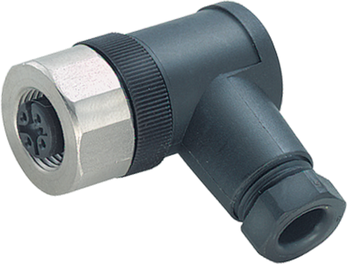 M12 female 90° A-cod. screw terminal V4A 5-POL., max. 0,75mm², 6 - 8mm (7004-13041-0000000)