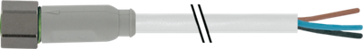 M8 female 0° A-cod. with cable F&B PVC 3X0.25 gy UL/CSA 1.5M