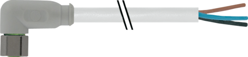 M8 female 90° A-cod. with cable F&B PVC 3X0.25 gy UL/CSA 5M (7014-08081-2100500)