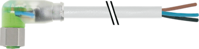 M8 female 90° A-cod. with cable LED F&B PVC 3X0.25 gy UL/CSA 10M