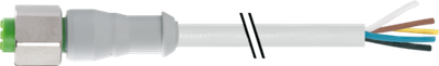 M12 female 0° A-cod. with cable F&B PVC 5X0.34 gy UL/CSA 5M (7014-12241-2190500)