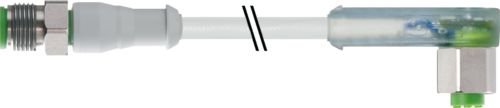 M12 male 0° / M12 female 90° A-cod. LED F&B PVC 4X0.34 gy UL/CSA 1.5M (7014-40341-2140150)
