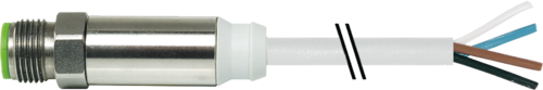 M12 Steel male 0° A-cod. with cable PVC 4X0.34 gy UL/CSA 5M (7044-12021-2140500)