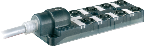 EXACT12, 8XM12, 5-Pole, Moulded Cable 5.0M PUR/PVC 16X0,34+3X0.75, UL/CSA (8000-88510-3980500)