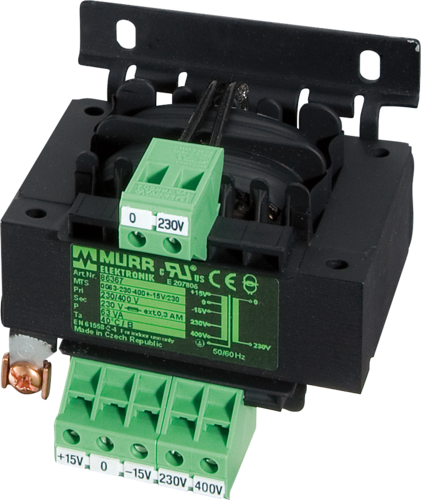 MTS 1-Phase Safety Transformer P: 63VA In: 230/400VAC +/- 15VAC Out: 24VAC (86361)