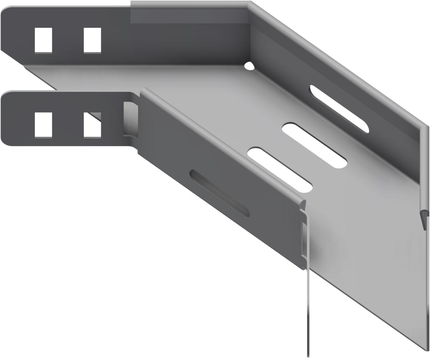 Øglænd System SPB-LB40 Flat Elbow 90°, 50 mm, R75, Pre-Galvanised