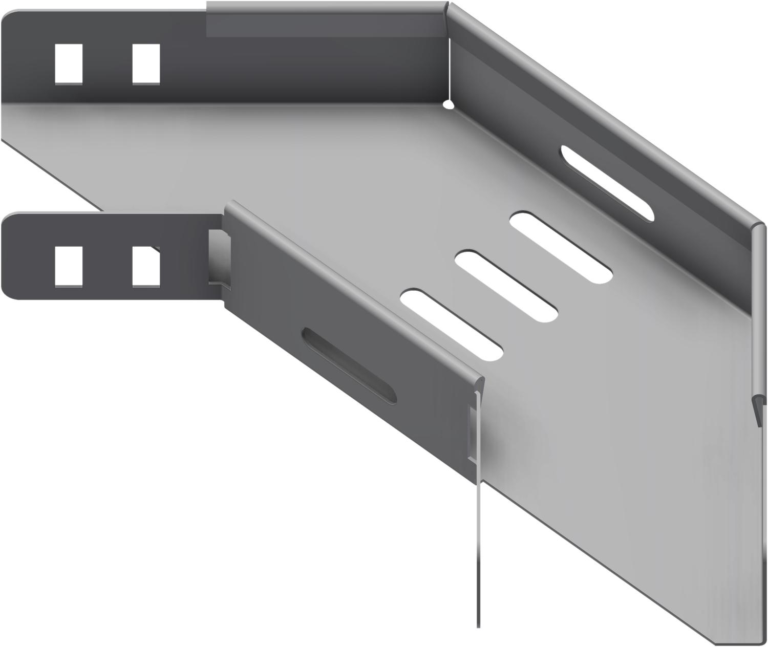Øglænd System SPB-LB40 Flat Elbow 90°, 75 mm, R75, Pre-Galvanised