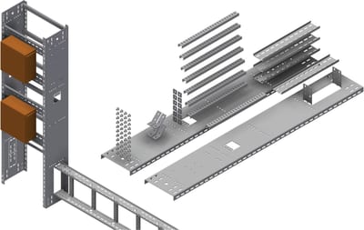 Øglænd System OER300 Rack, 750 × 1990 mm, Stainless Steel