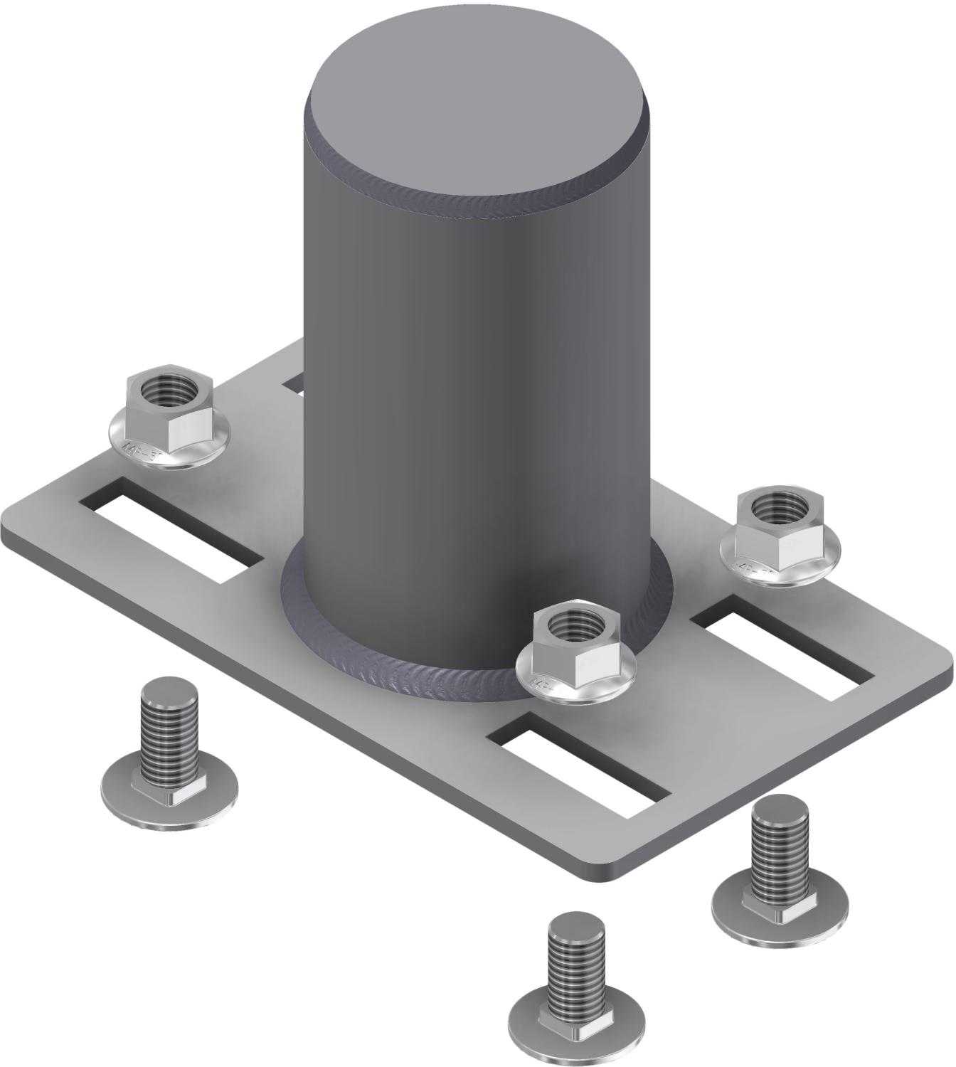 Øglænd System Transition Bracket, 100 mm, Stainless Steel