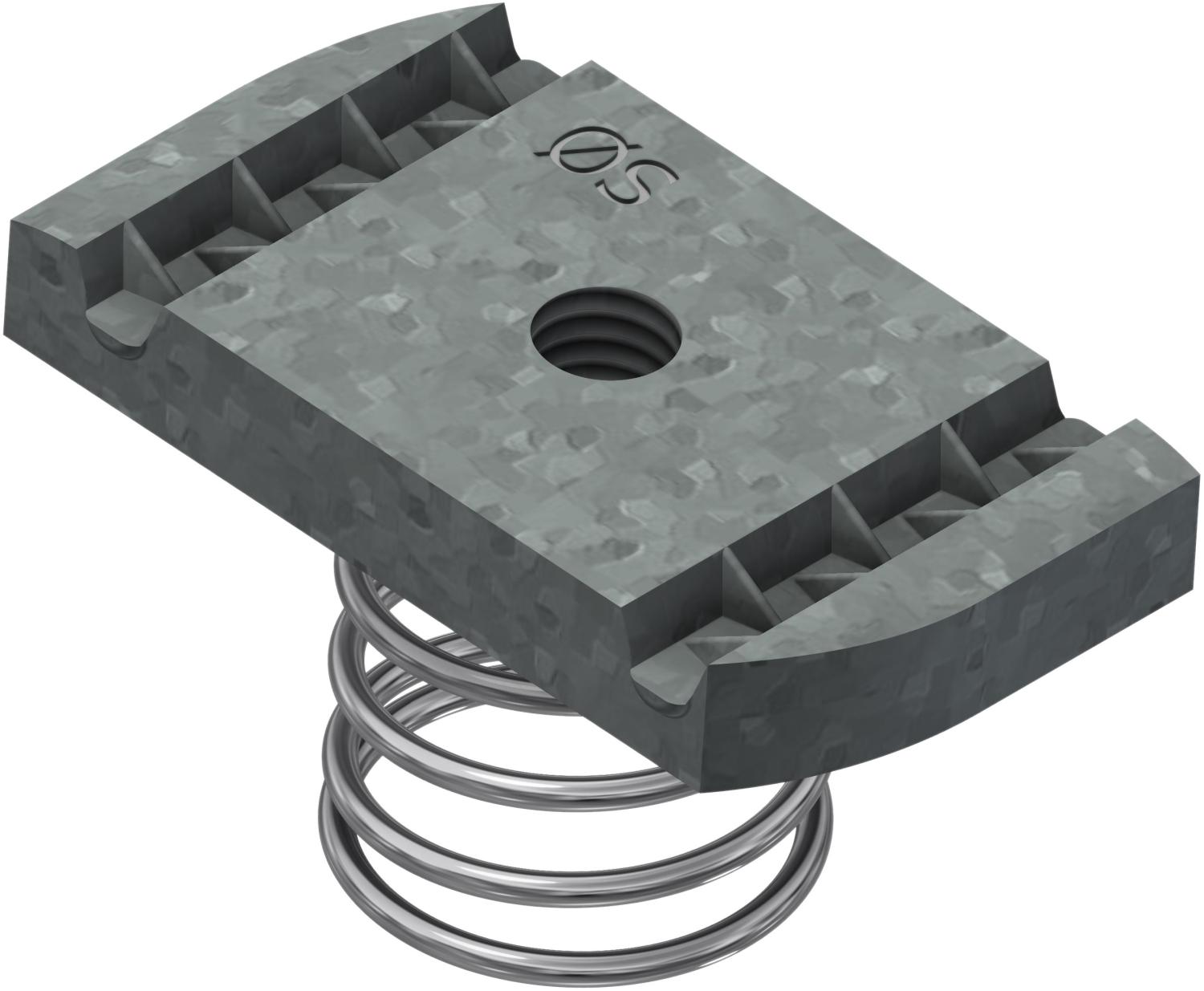 Øglænd System Spring Channel Nut, M6, Hot-Dip Galvanised