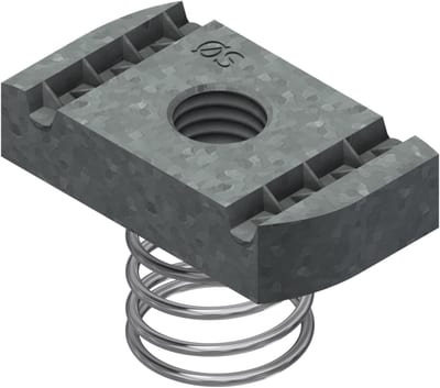 Øglænd System Spring Channel Nut, M10, Hot-Dip Galvanised