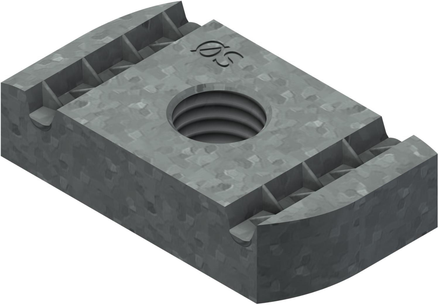 Øglænd System UNO Nut, M10, Hot-Dip Galvanised