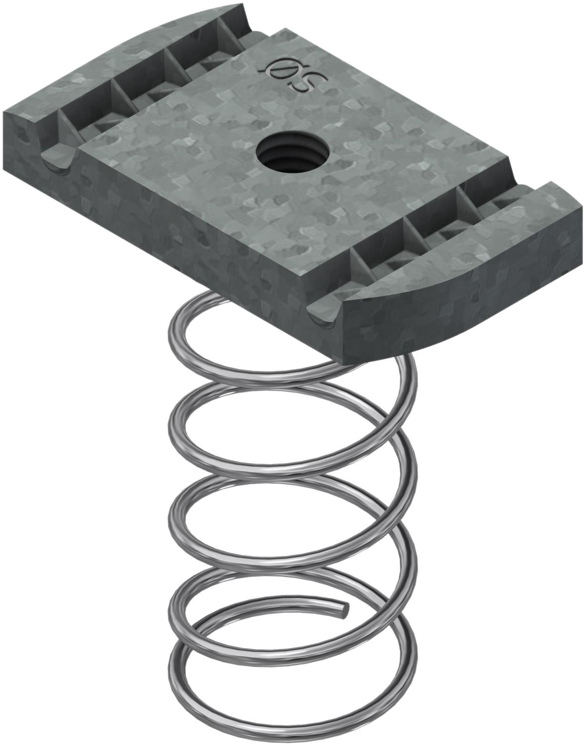 Øglænd System Spring Channel Nut, M6, Hot-Dip Galvanised