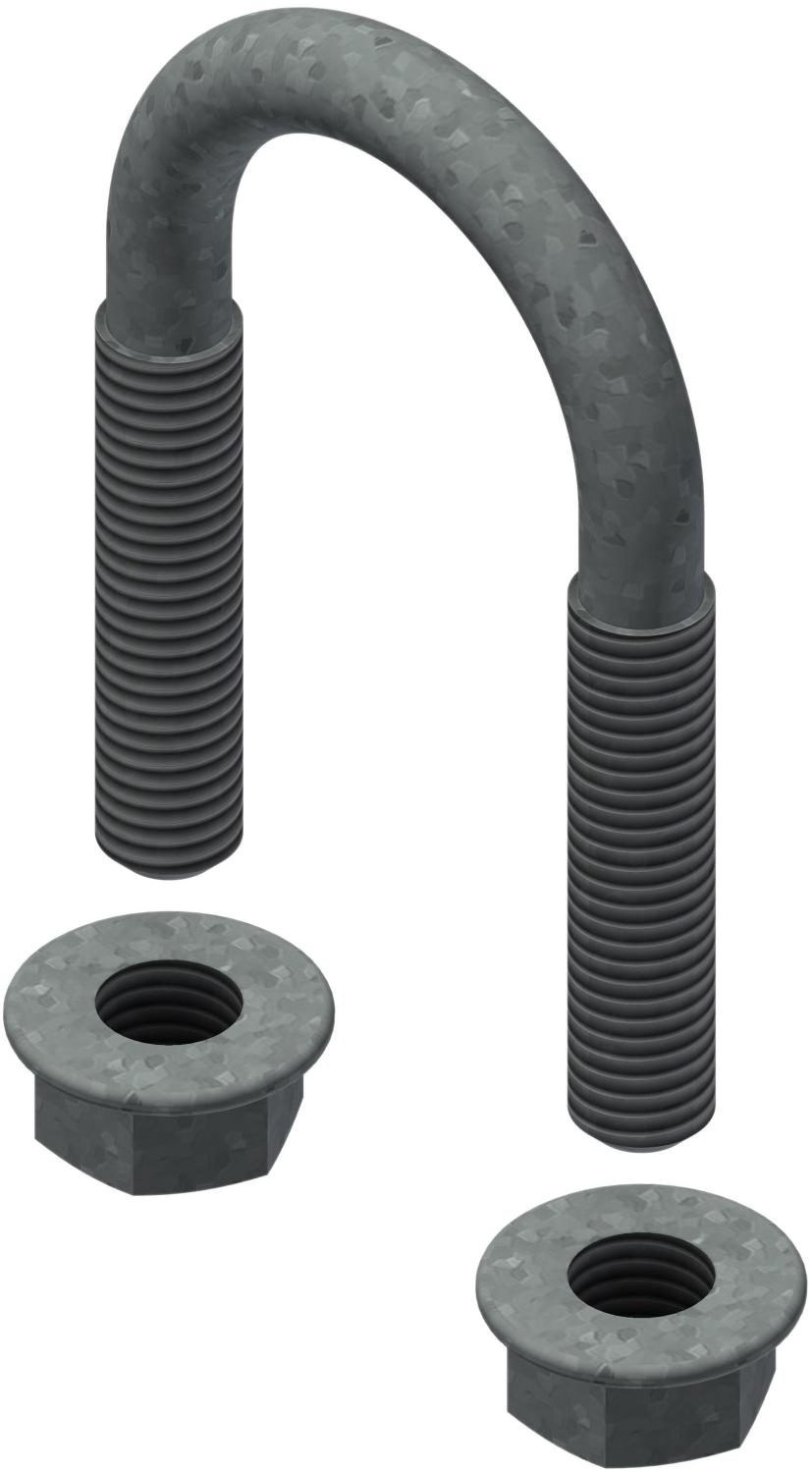 Øglænd System U-Bolt, M8, Hot-Dip Galvanised