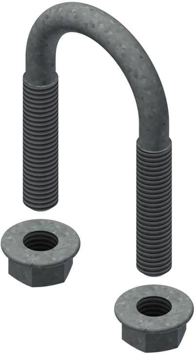 Øglænd System U-Bolt, M8, Hot-Dip Galvanised