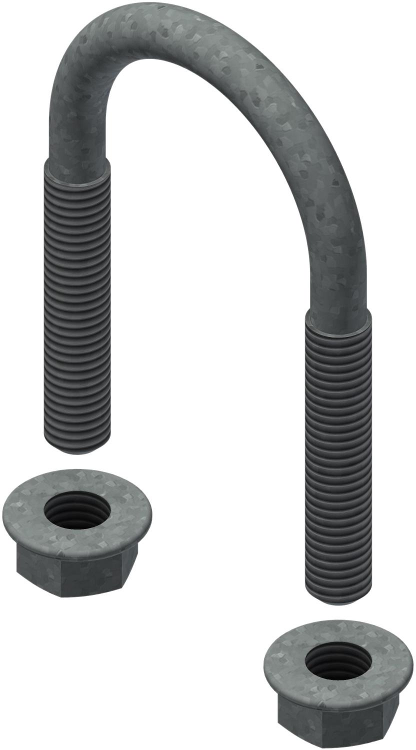 Øglænd System U-Bolt, M8, Hot-Dip Galvanised