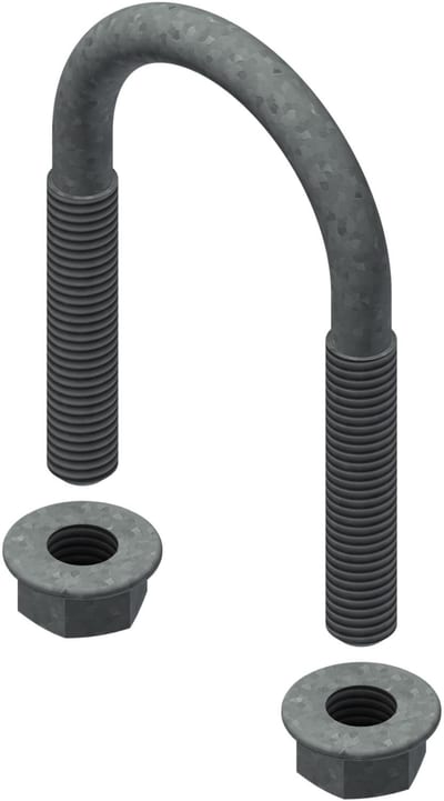 Øglænd System U-Bolt, M8, Hot-Dip Galvanised