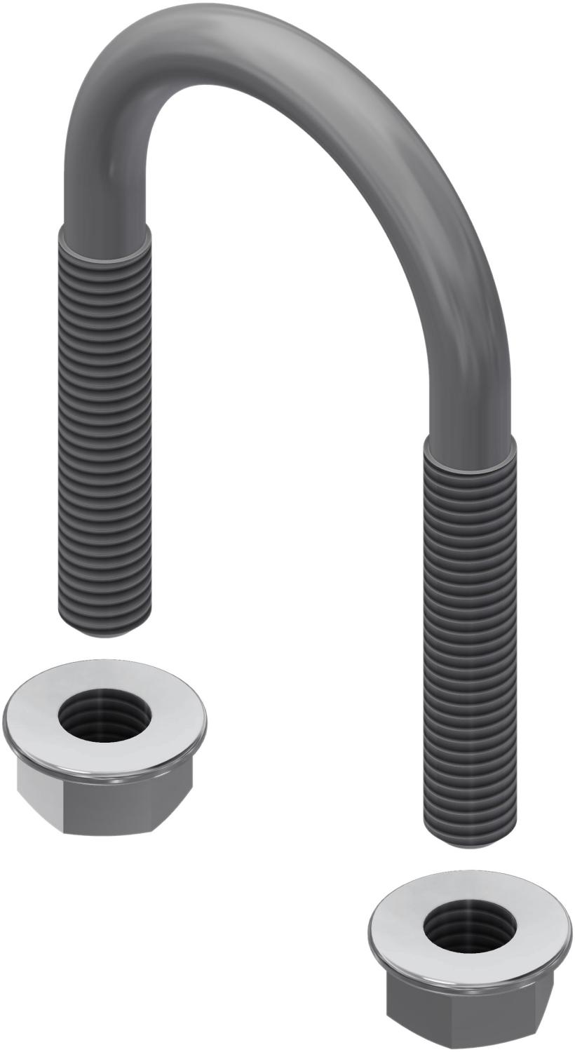 Øglænd System U-Bolt, M8, Stainless Steel